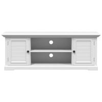 Tv-meubel 110x30x41 cm bewerkt hout wit - thumbnail