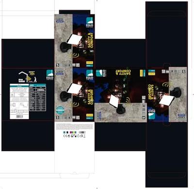 Eglo Led schijnwerperPagino met bewegingssensor zwart - 98178