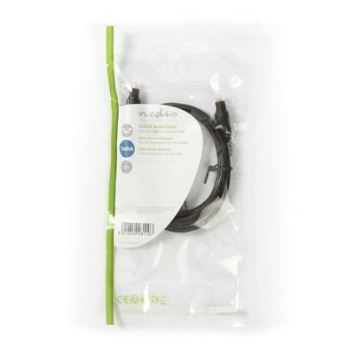 Optische Audiokabel | TosLink Male - TosLink Male | 1,0 m | Zwart