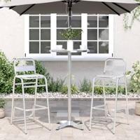 Tuinbartafel in hoogte verstelbaar Ø59,5x70/114,5 cm aluminium - thumbnail