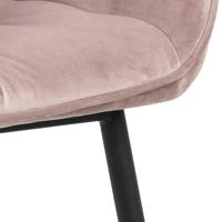 Bendt Eetkamerstoel 'Loren' Velvet, kleur Dusty Rose - thumbnail