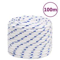 Boot touw 18 mm 100 m polypropyleen wit - thumbnail