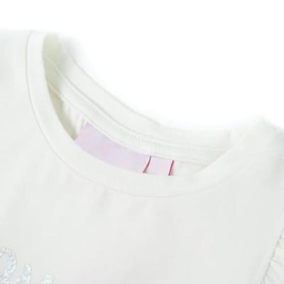 Kindershirt met mouwen met ruches 104 wit Kindershirt met mouwen met ruches 104 wit