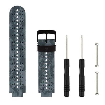 Siliconen sport polsband voor Garmin Forerunner 235 (zwart grijs)
