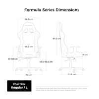 DXRacer Formula L zwart/wit - thumbnail
