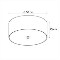 QAZQA Landelijke plafondlamp wit 50 cm - Drum Jute - thumbnail