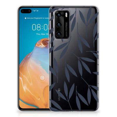 Huawei P40 | TPU Case | Leaves Blue Huawei P40 | TPU Case | Leaves Blue