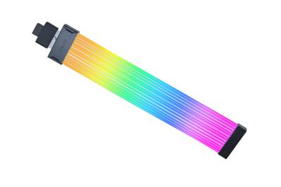 Lian Li Strimer Draadloze 16-pins (PW16-121W) - adresseerbare RGB-voedingskabel - 2,4 GHz draadloze bediening met 370mm; lengte 14,56 inch - LED-strip - draadloze controller NIET inbegrepen en vereist