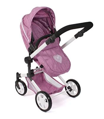 Combi-poppenwagen Linus Plus - Pink Jeans