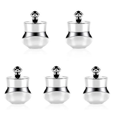5 stuks acryl reizen containers met harde verzegelde deksels geschikt voor face hand Body Cream 5ml (wit) 5 stuks acryl reizen containers met harde verzegelde deksels geschikt voor face hand Body Cream 5ml (wit)