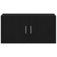 Wandkast 80x39x40 cm spaanplaat zwart eikenkleurig - thumbnail