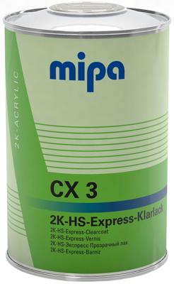 Mipa blanke lak "cx 3". 2k express clear paint cx 1l