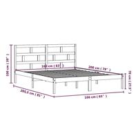 Bedframe massief grenenhout 160x200 cm - thumbnail
