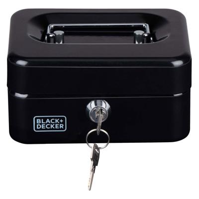 Black+Decker Geldkistje Zwart met Sleutel, 6 Vakken Black+Decker Geldkistje Zwart met Sleutel, 6 Vakken