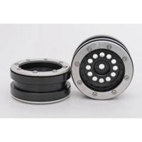 Metsafil Beadlock Wheels PT-Bullet Zwart / Zilver 1.9 (2st) - thumbnail