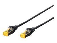 Digitus DK-1644-A-050/BL RJ45 Netwerkkabel, patchkabel CAT 6A S/FTP 5.00 m Zwart Halogeenvrij, Verdraaide paren, Snagless, Vlambestendig 1 stuk(s) - thumbnail