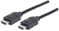 Manhattan 306119-CG HDMI-kabel HDMI Aansluitkabel HDMI-A-stekker, HDMI-A-stekker 1.80 m Zwart 4K UHD - thumbnail