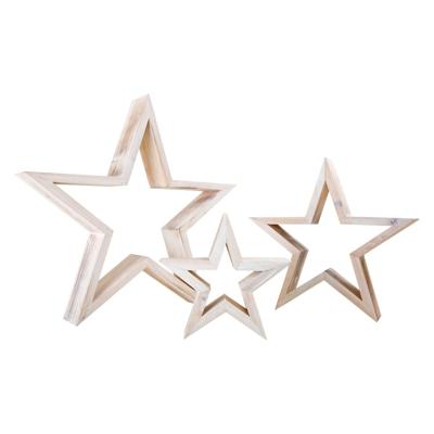 Small Foot - houten decoratieve sterren, 3st.
