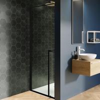 Nisdeur Riho Lucid GD101 Omkeerbaar Verstelbaar Aluminium 200x80 cm Mat Zwart - thumbnail