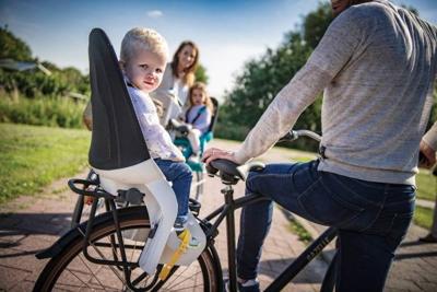 Qibbel Air Fietszitje Achter met Dragerbevestiging Zwart