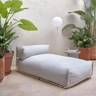 Kave Home Modulaire Outdoor Bank 'Square' Chaise Longue, kleur Lichtgrijs Kave Home Modulaire Outdoor Bank 'Square' Chaise Longue, kleur Lichtgrijs