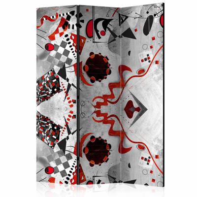 Vouwscherm / Kamerscherm - Geometrische kosmos 135x172cm, gemonteerd geleverd, dubbelzijdig geprint