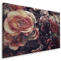 Schilderij - Vintage Rozen, multi-gekleurd, 4 maten, wanddecoratie - thumbnail