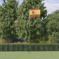 VidaXL Vlag met vlaggenmast spanje 5,5 m aluminium - thumbnail
