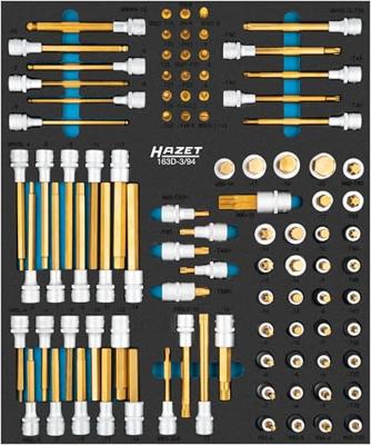 HAZET Dopsleutelbitset 163D-3/94 - 94-delig - 3 - 10 - M5 - M18 - PH1 - PH2 - PZ1 - PZ2 - T15 - T60