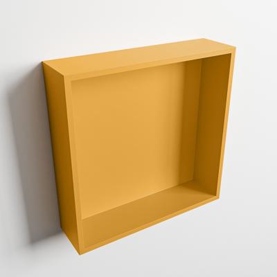 MONDIAZ EASY Nis 29,5x29,5cm in solid surface kleur Ocher | Ocher. 1 vak geschikt voor in- of opbouw MONDIAZ EASY Nis 29,5x29,5cm in solid surface kleur Ocher | Ocher. 1 vak geschikt voor in- of opbouw