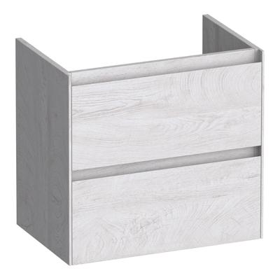 Brauer Inspire - Onderkast Ondiep - 60 cm - met 2 Softclose Lades Greeploos en 1 Sifon Uitsparing - Forest Seashell