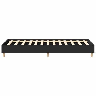 Bedframe zonder matras 75x190 cm spaanplaat zwart