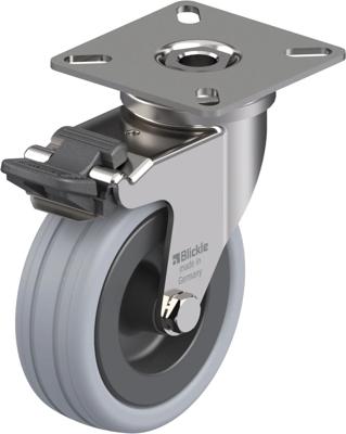 Blickle LPXA-VPA 75G-FI Zwenkwiel met rem Wieldiameter: 75 mm Draagvermogen (max.): 60 kg 1 stuk(s)