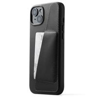 Mujjo Leather Wallet Case iPhone 14 / 15 Plus zwart - thumbnail