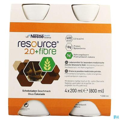 Resource 2.0 Fibre Chocolade 4x200ml
