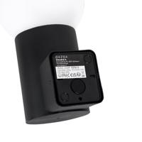 QAZQA Buiten wandlamp zwart met opaal glas met bewegingssensor - Huma - thumbnail