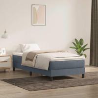 Boxspring zonder matras fluweel donkergrijs 100x220 cm - thumbnail