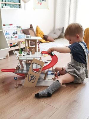 Essentiële houten speelgoed brandweerwagen meerkleurig