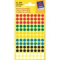 Etiket avery 3090 rond 8mm assorti 416st | 10 stuks - thumbnail