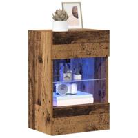 Tv-wandmeubels met LED 2 st 40x30x60,5 cm oud houtkleurig - thumbnail