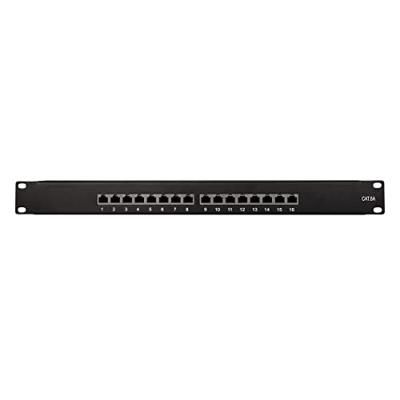 LogiLink NP0076 16 poorten Patchpaneel 483 mm (19) CAT 6A 1 HE Zwart