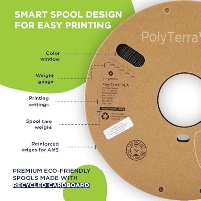 Polymaker 70909 PolyTerra Filament PLA kunststof Gering kunststofgehalte 1.75 mm 1000 g Notenbruin 1 stuk(s) Polymaker 70909 PolyTerra Filament PLA kunststof Gering kunststofgehalte 1.75 mm 1000 g Notenbruin 1 stuk(s)