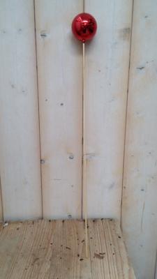 Kerstbal rood op stok Warentuin Mix - Warentuin mix