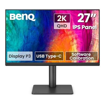 BenQ PD2706QN 27” 2K QHD 2560 x 1440 monitor voor designers, IPS, 95% P3, 100% sRGB/Rec. 709, 90 W USB-C, 100 Hz, softwarekalibratie, daisy chain (MST), anti-glare Nano Matte Panel, hoogteverstelbaar