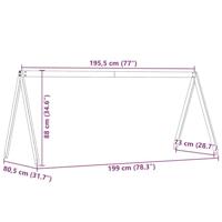 Kinderbedhuisje 199x80,5x88 cm massief grenenhout wit - thumbnail
