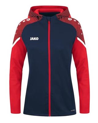 JAKO 6822D Jas Met Kap Performance Dames - Marine/Rood - 42