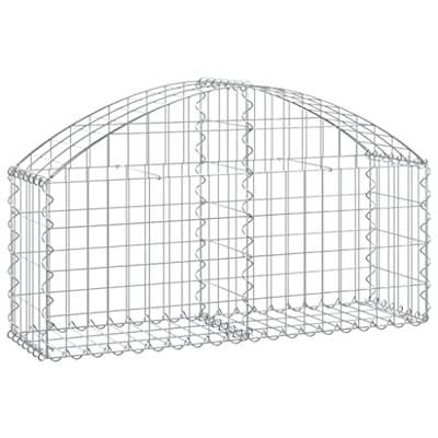 VidaXL Schanskorf gewelfd 100x30x40/60 cm gegalvaniseerd ijzer VidaXL Schanskorf gewelfd 100x30x40/60 cm gegalvaniseerd ijzer