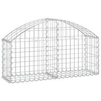 VidaXL Schanskorf gewelfd 100x30x40/60 cm gegalvaniseerd ijzer - thumbnail