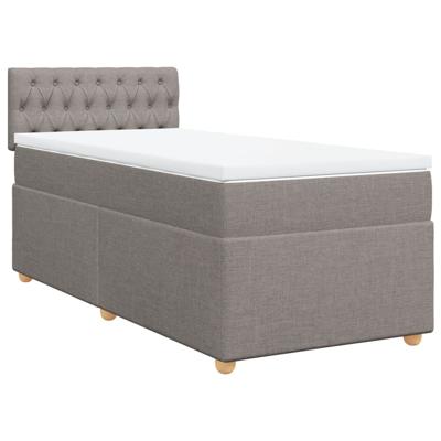 Boxspring met matras stof taupe 120x200 cm - thumbnail