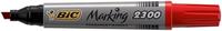 Bic permanent marker Marking 2300 ECOlutions, rood, doos van 12 stuks - thumbnail